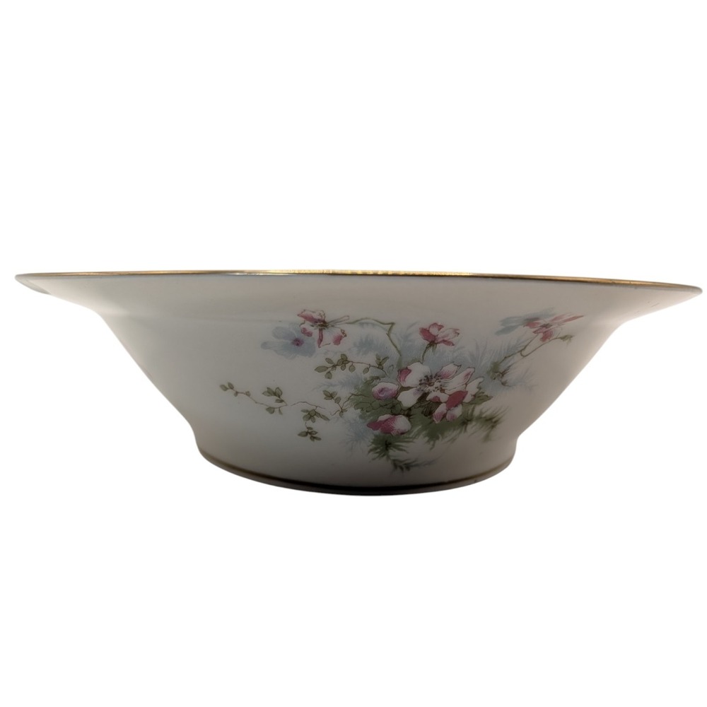 Vintage Theodore Haviland Serving Bowl Apple Blossom Oval Gold Trim New York - Picture 6 of 12